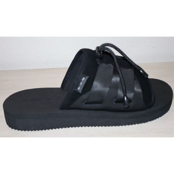 ALLSAINTS 34ZM0293 Men's Sz 11M Black Ryder Suede Drawcord Slide Sandals - Picture 5 of 12